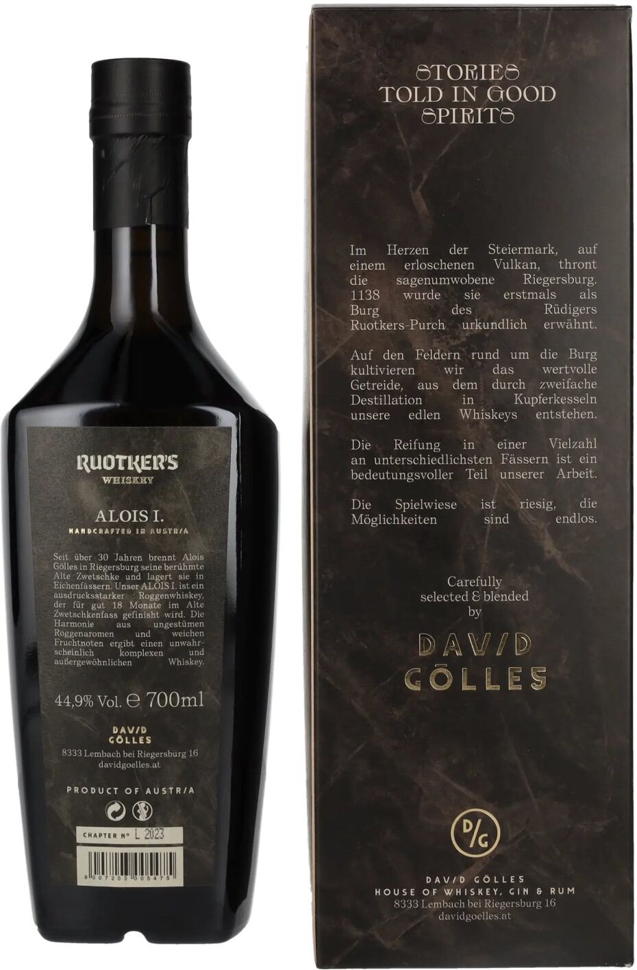 Ruotker's Whiskey Ruotker's ALOIS I. Whiskey 44,9% Vol. 0,7l in Geschenkbox