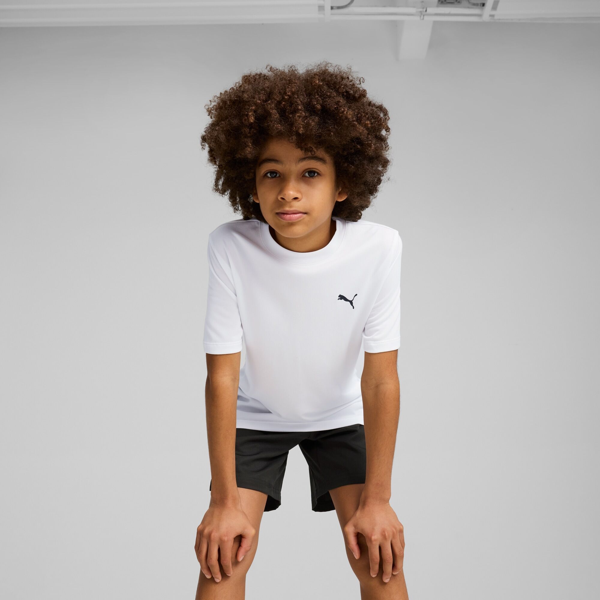 T-Shirt PUMA "TAD ESS TEE B", Jungen, Gr. 140, weiss (puma weiß), Jersey, Obermaterial: 100% Polyester, unifarben, regular fit normal, Rundhals, Shirts T-Shirt, ergonomische Schnitte, kurze Ärmel, sportlicher Stil puma weiß 140