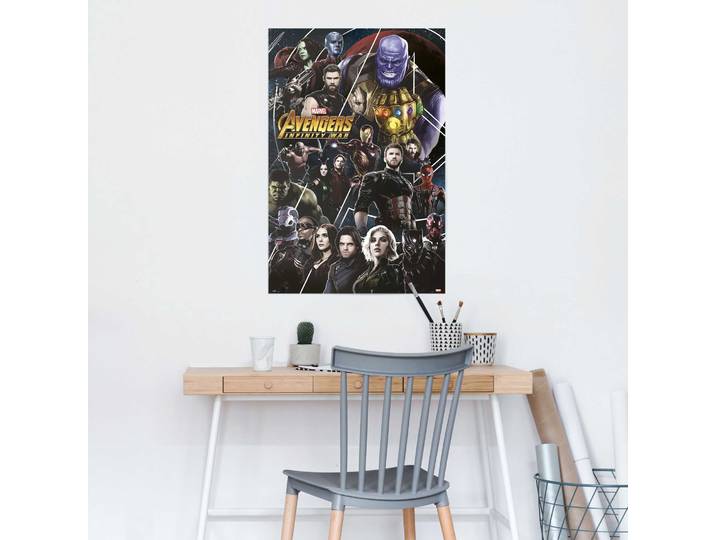 Affiche Marvel Avengers Infinity War Papier Noir 61 x 92 x 0cm