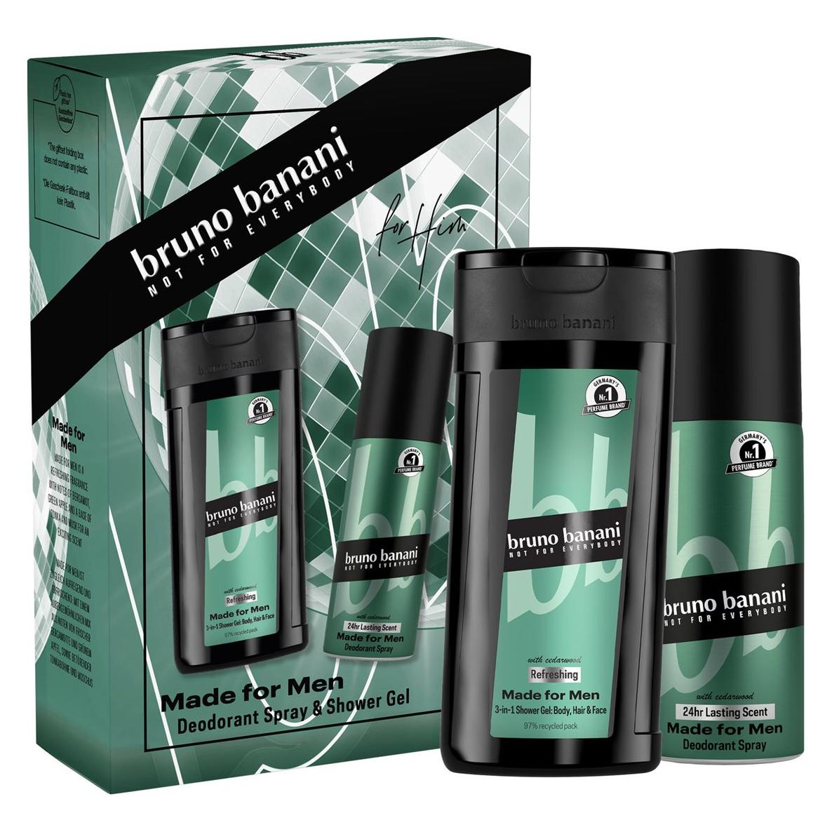 Bruno Banani Made for Men Shower Gel 250ml + Deo 150ml (250 ml) (99350235314)