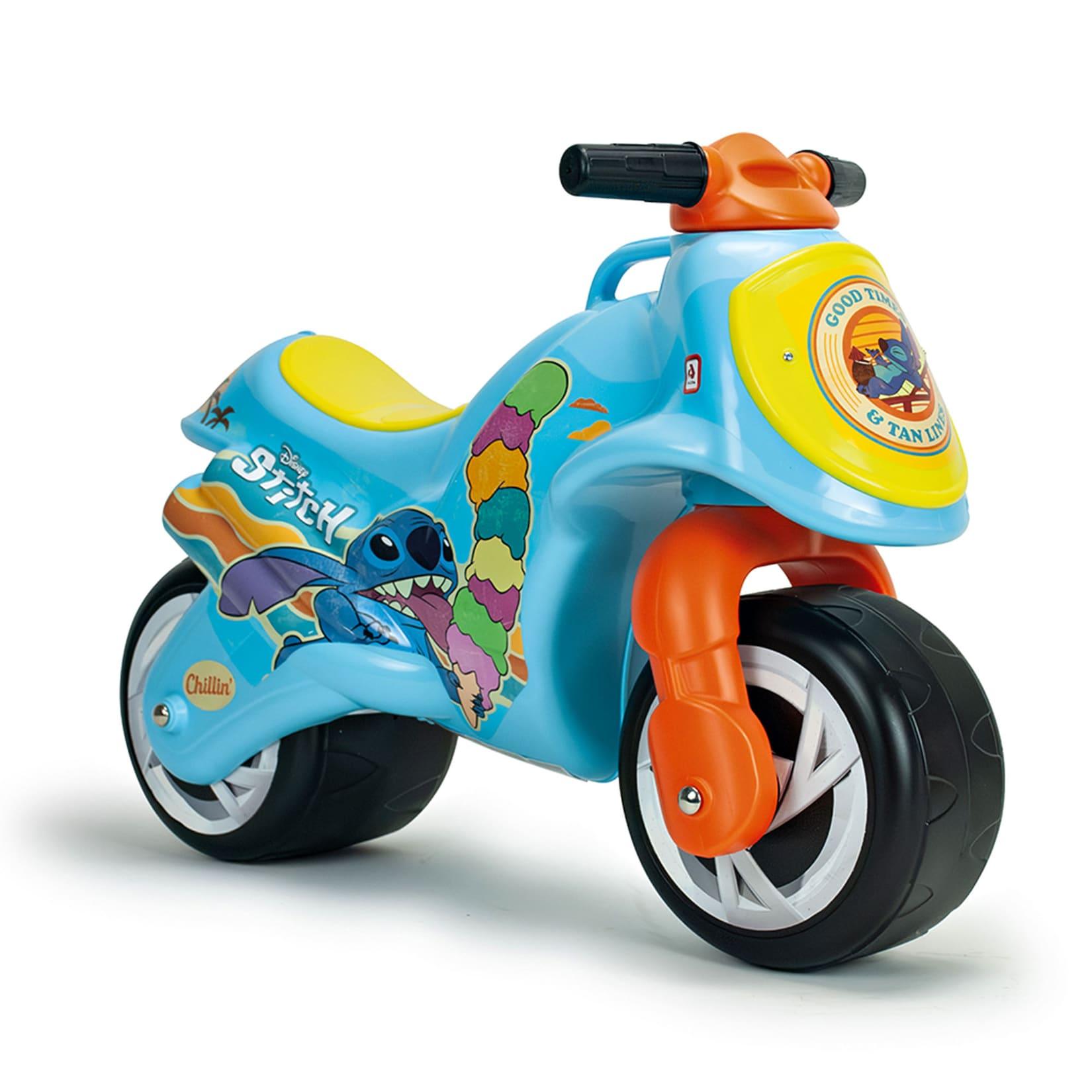 INJUSA Disney Stitch Motorrad Laufrad ab 18 Monate bis 3 Jahre Kindermotorrad Rutscherfahrzeug Neox