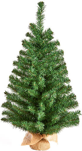 Premier Decorations Premier 90cm Burlap Table Green Tree