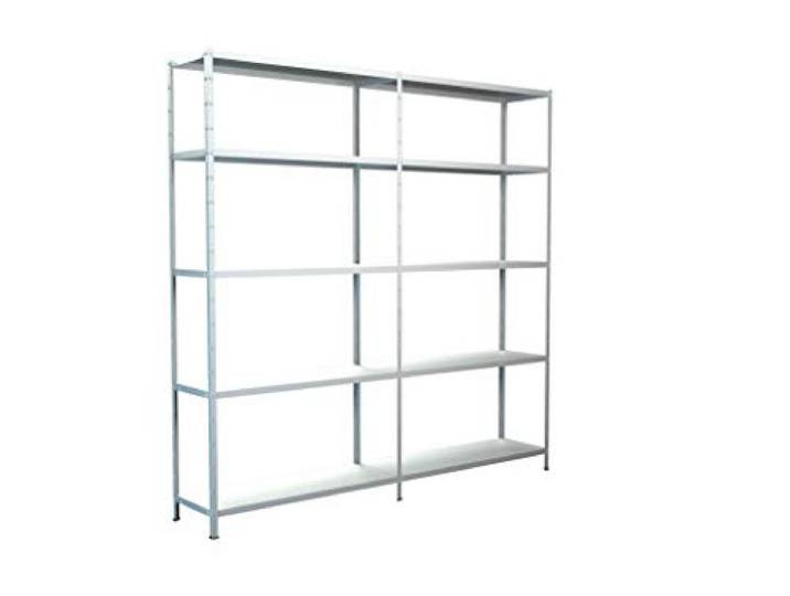 SCHULTE Regalwelt Lagerregal mit 10 PowerMAX-Fachböden in weiß, 200x160x50cm, Steckregal mit einfacher Montage ohne Verschrauben, Traglast je Boden bis zu 85 Kg