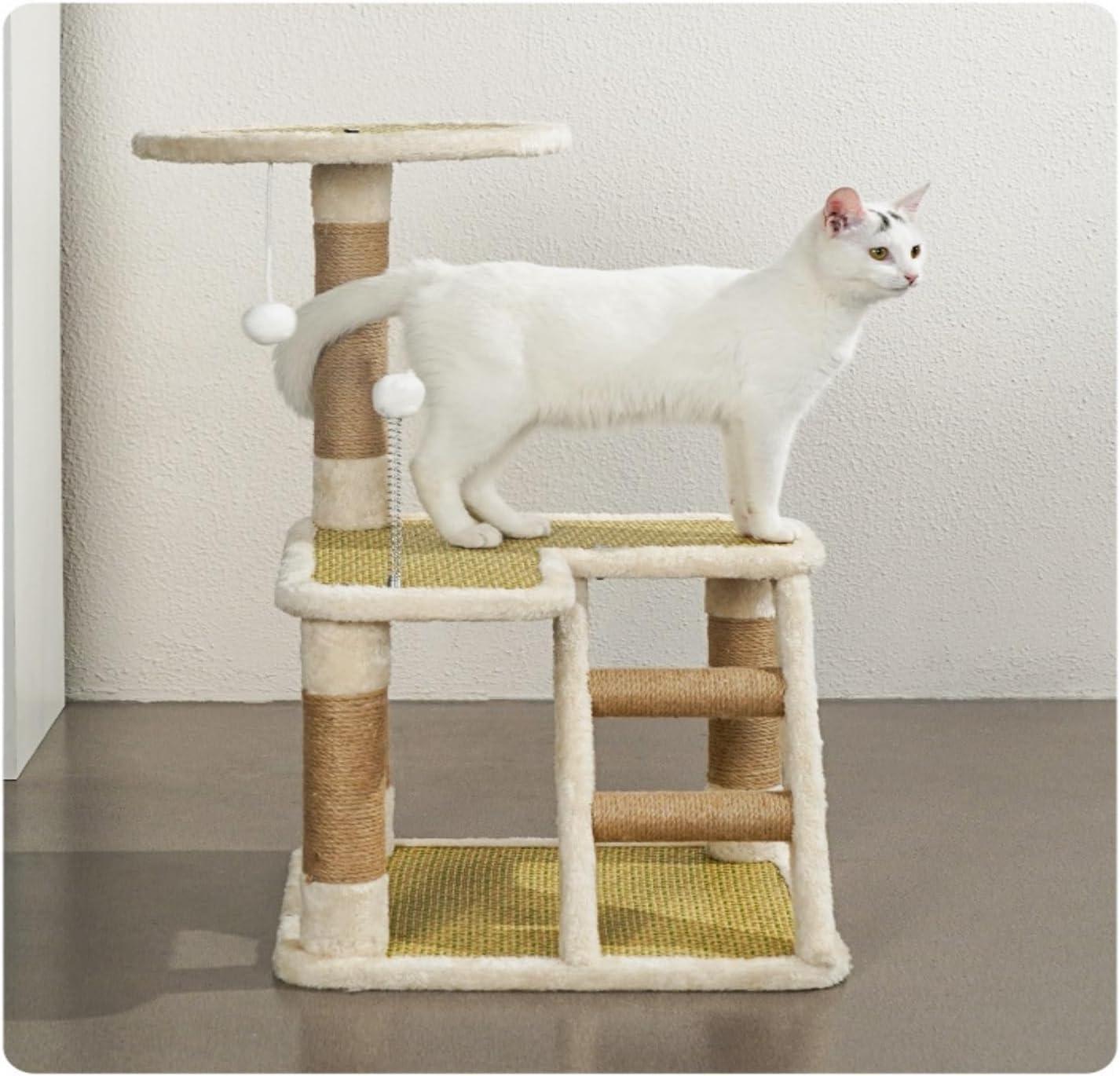 Katzenbaum - Kleiner Katzenbaum - Kratzbaum - Katzenturm - Katzenmöbel - Kompaktes und stabiles Design