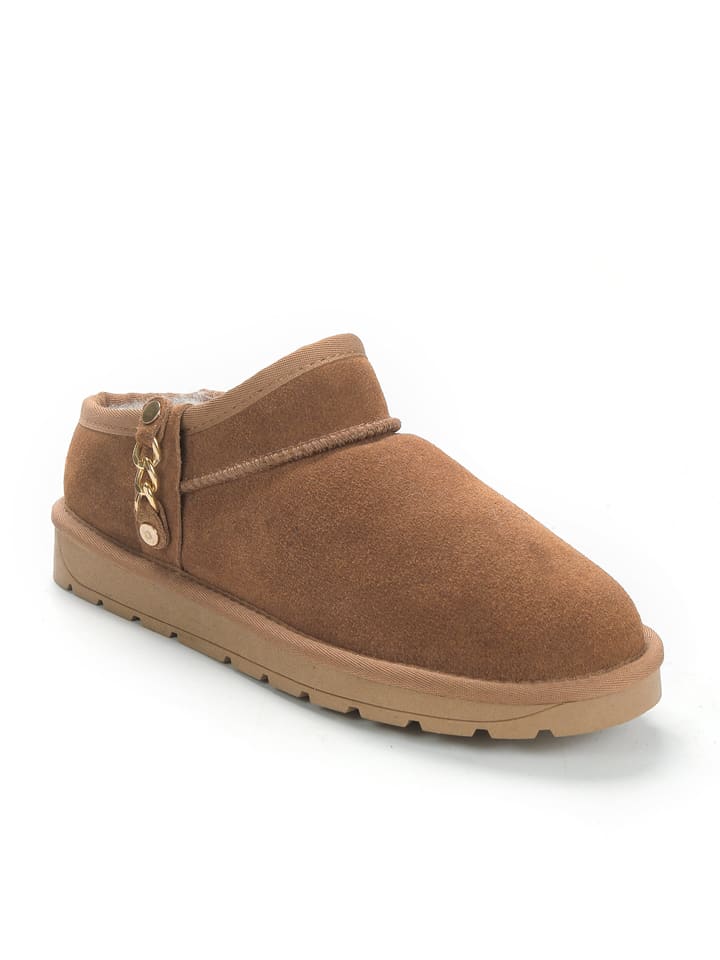 Gooce Leder-Winterboots "Michala" in Hellbraun - 41