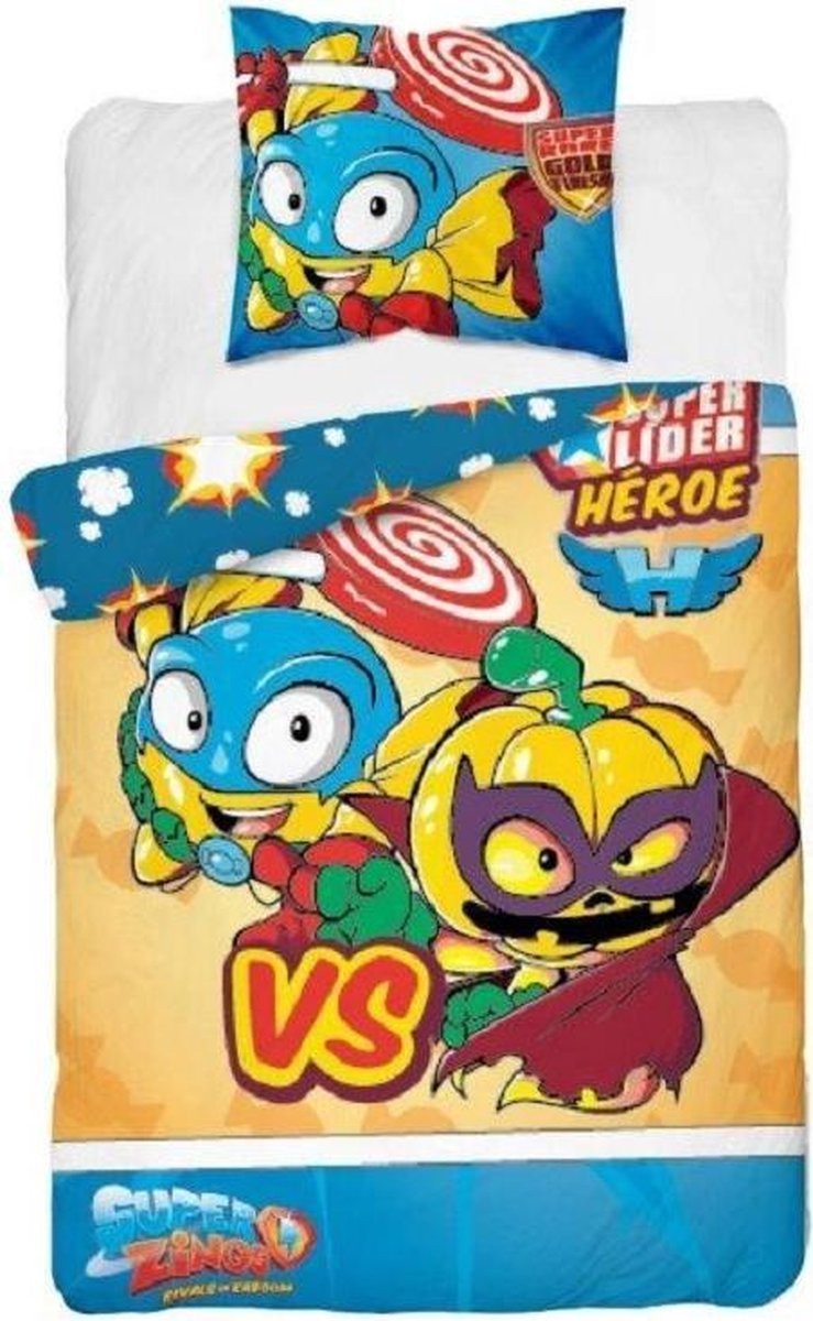 Super Zings Dekbedovertrek Super Slider voor kinderen, 140 x 200 cm