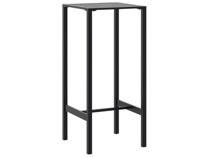 Makastle Bartisch Schwarz Pulverbeschichteter Stahl 50x50x110 cm