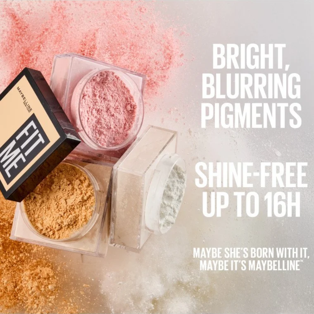 Maybelline Fit Me Loose Mattifying Setting Powder 15g 02 Brightening Pink