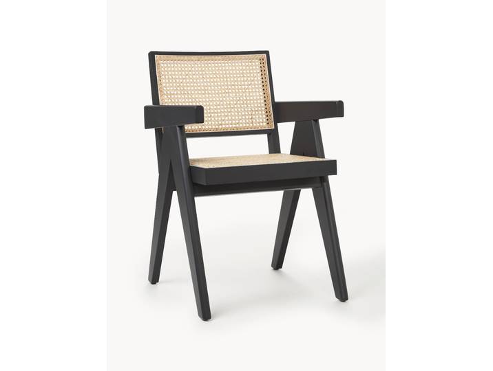 Chaise à accoudoirs en cannage Sissi