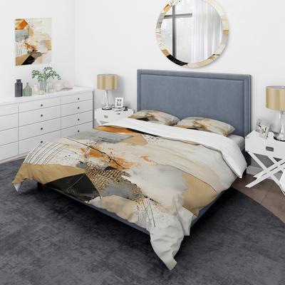 DESIGN ART "Designart ""Sunset Reverie collages"" Abstract Collages Bedding Cover Set - Traditional Bed Set with Shams"