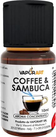 VaporArt Coffee & Sambuca Aroma Concentrato 10ml Caffè Liquore Anice