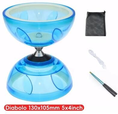 Uplift Picks Triple Bearing Chinese Yoyo Diabolo Set For Kids And Adults blue Small