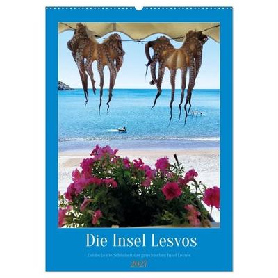 Entdecke die Schönheit der griechischen Insel Lesvos (Wandkalender 2027 DIN A2 hoch), CALVENDO Monatskalender