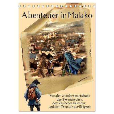 Abenteuer in Malako (Tischkalender 2026 DIN A5 hoch), CALVENDO Monatskalender