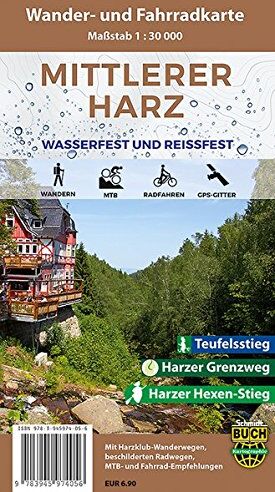 Mittlerer Harz: Wasserfeste und Reißfeste Wander- und Fahrradkarte - Preis vom 18.10.2026 19:22:15 h