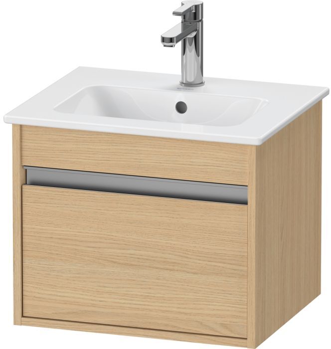 Duravit Ketho Waschtisch-Unterschrank KT640403030 50x41,2x41cm, 1 Auszug, wandhängend, Eiche natur