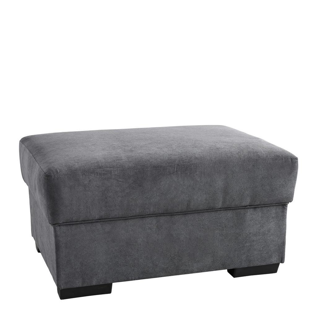 Cantus Hocker, Anthrazit, Textil, 80x40x60 cm, Stoffauswahl, Wohnzimmer, Hocker, Sitzhocker