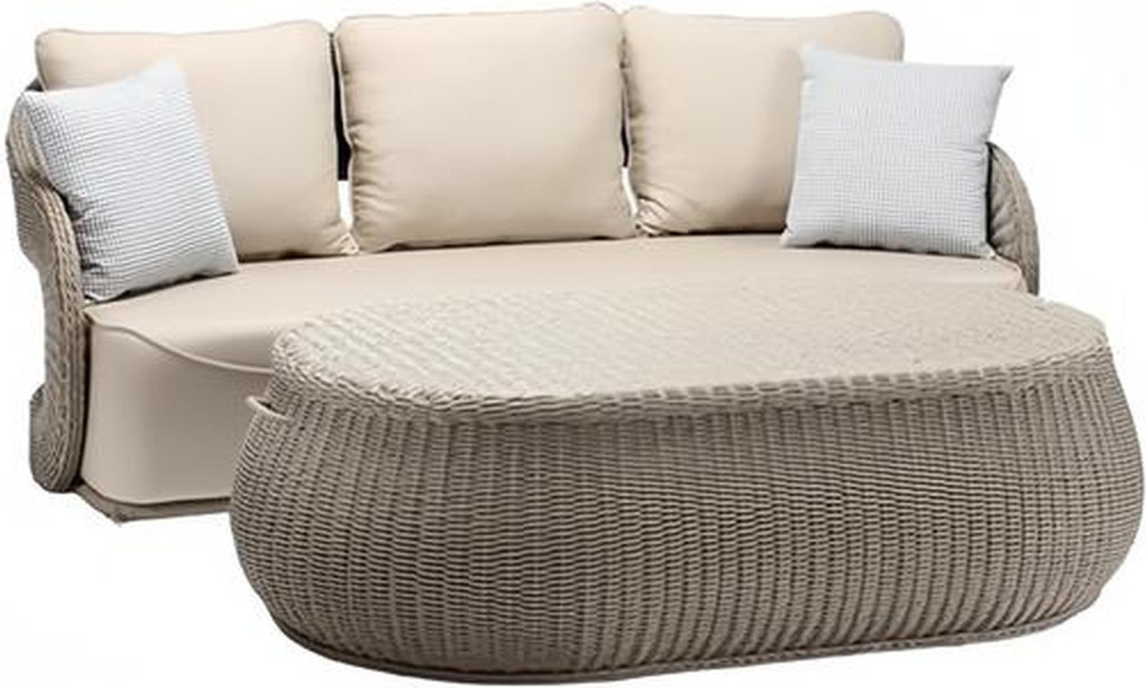 Rattanmöbel Gartenmöbel Sofagarnitur Terrasse Set Outdoor Lounge Balkon 2tlg.