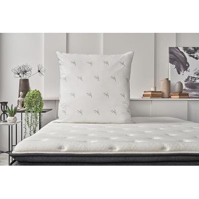 Naturfaserkissen YATAS BEDDING "Bambus Majestät, Kopfkissen 40x80, 80x80 cm", weiß, B:80cm L:80cm, Bezug: 100% Baumwolle. Füllung: 80% Polyester, 20% Viskose, Kopfkissen, atmungsaktiv, allergiker geeignet (Hausstauballergiker)