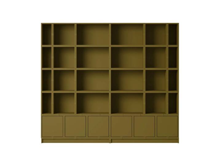 Muuto Stacked Aufbewahrungssystem Bookcase Configuration 1 Brown Green