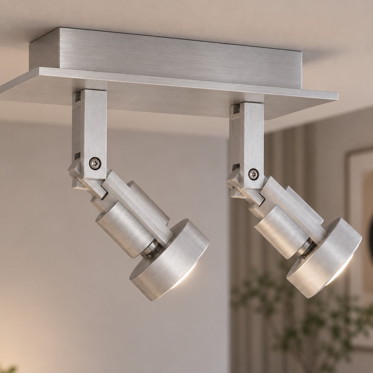 Artdelight Dubbele spotlamp Tech PL TECH2 ALU - Zilver aluminium