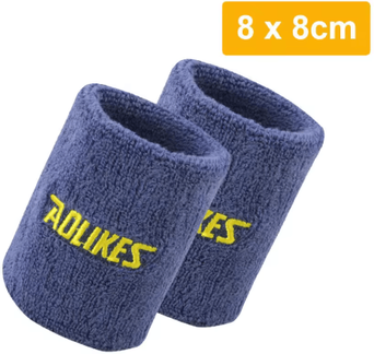 Inspire Picks AOLIKES Sports Sweatbands Wristbands Moisture Wicking Athletic Wristbands For Tennis, Basketball, Running & Fitness 8cm blue Gray