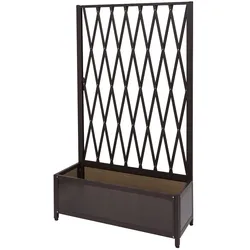 Décoshop26 - Rankgitter-Pflanzkasten Blumenkasten Pflanzenständer aus Aluminium und Stahl 152x90x35cm braun 04_0004320
