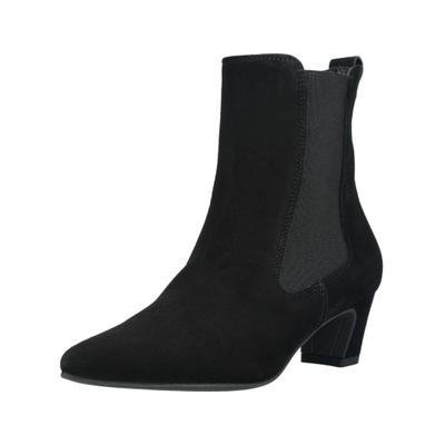 Stiefelette PAUL GREEN "Paul Green Stiefelette Samt", Damen, Gr. 42, schwarz, Textil, Schuhe Stiefelette