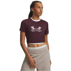 UNDER ARMOUR Tech Branded T-Shirt Damen 945 - ox blood/mauve pink XL