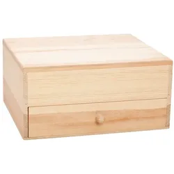 Schmuckschatulle aus Holz, mit Schublade, 29 x 25 x 14 cm