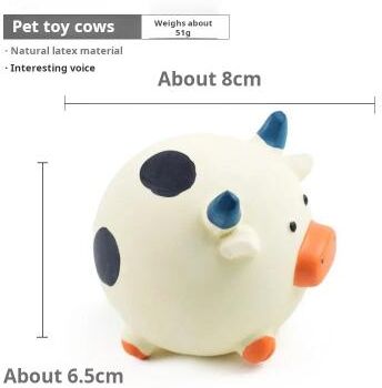 Uplift Treasures Animal Shaped Squeaky Dog Chew Toys cow 2.56 * 3.15 In