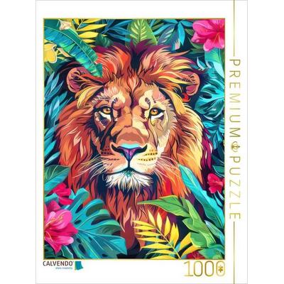 CALVENDO Puzzle Dschungeltiere Pop-Art | 1000 Teile Lege-Größe 64x48cm Foto-Puzzle für glückliche Stunden