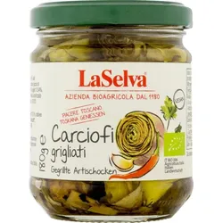 LaSelva Artischocken gegrillt in Öl mit Knoblauch & Peperoni bio
