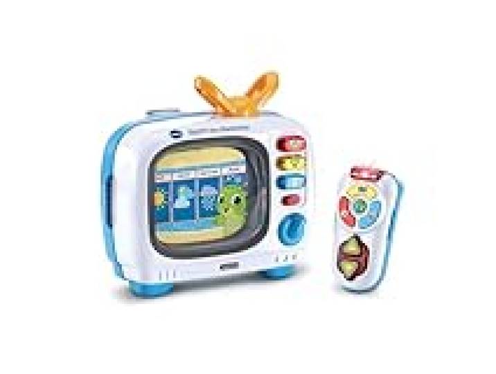 VTech - Magi TV des Découvertes - Télé Bébé Musicale avec Télécommande Bébé Jouet Interactif, Effets Lumineux - Jouet Parlant Bilingue FR/en - Cadeau Enfant Dès 1 an - Contenu en Français et Anglais