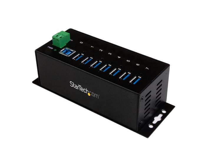StarTech.com Hub USB 3.0 à 7 ports - 5Gbps - Hub USB-A industriel en métal avec protection ESD et protection contre les surtensions de 350W - Montage