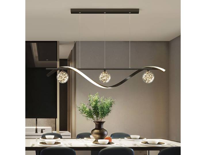 Nouveau luxe LED babysbreath moderne plafond suspension lampe lustre pour salon salle à manger pendentif luminaires suspension