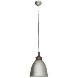 Pendelleuchte Hängelampe Deckenleuchte Esszimmerleuchte Metall Silber H 126 cm