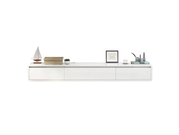 Schwimmender TV-Ständer aus massivem Holz, wandmontierter TV-Schrank Mit Aufbewahrungsschubladen, geeignet for 32-40-Zoll-Fernseher lowboard