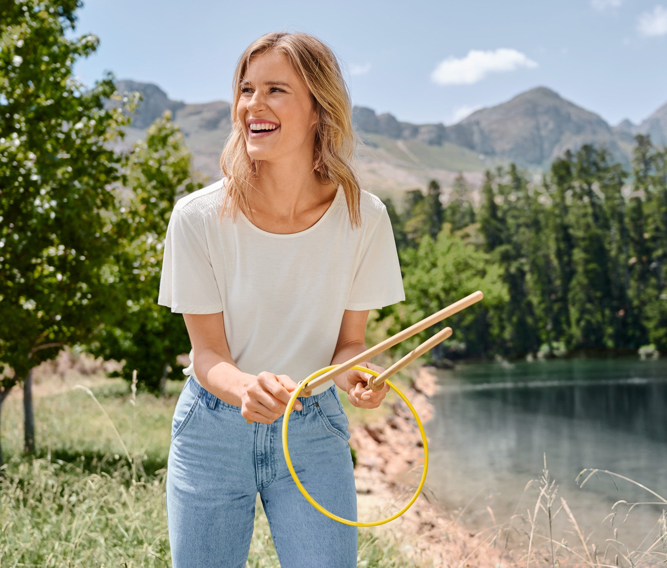 Tchibo - Spiel »Fliegender Ring« - braun