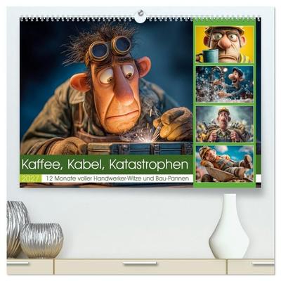 Kaffee, Kabel, Katastrophen (hochwertiger Premium Wandkalender 2027 DIN A2 quer), Kunstdruck in Hochglanz