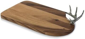 Zodax Malachi Cheese & Charcuterie Board with Pewter Antler Handle