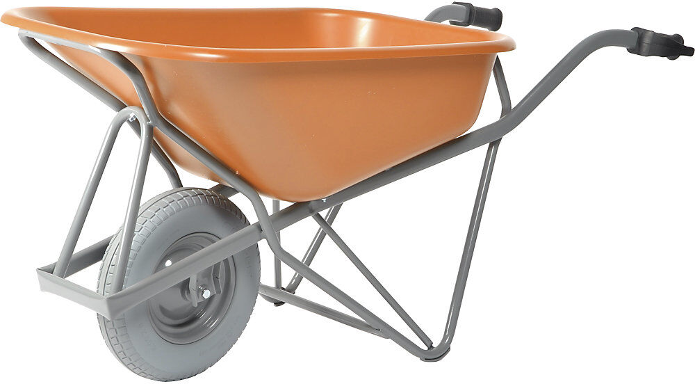 Profi-Max Plus Schubkarre, aus Stahl, 90 l, HDPE-Mulde orange, ab 6 Stk MATADOR