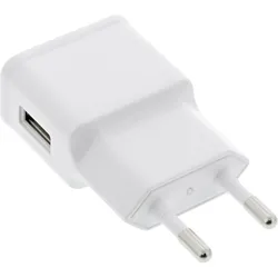 InLine USB Ladegerät Single, Netzteil, 100-240V zu 5V/1,2A, weiß