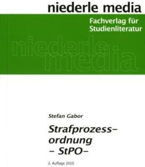 Stefan Gabor - Strafprozessordnung - StPO - - Preis vom 09.10.2026 07:28:09 h