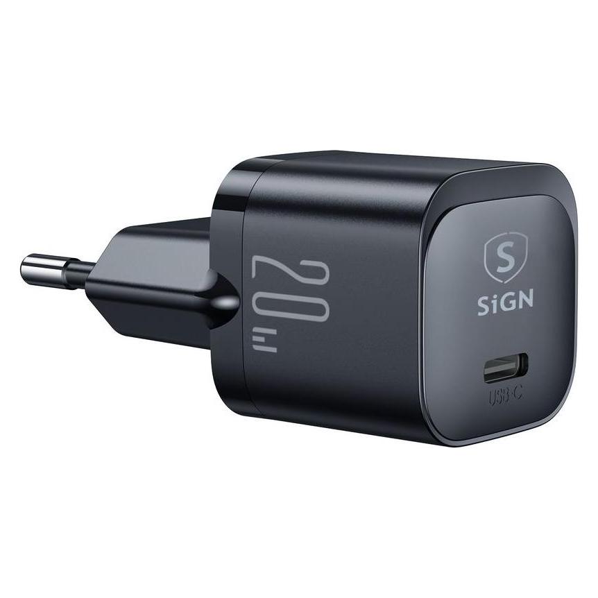 SIGN PD 20W USB-C Mini Charger - Black (SN-PD20BMini)