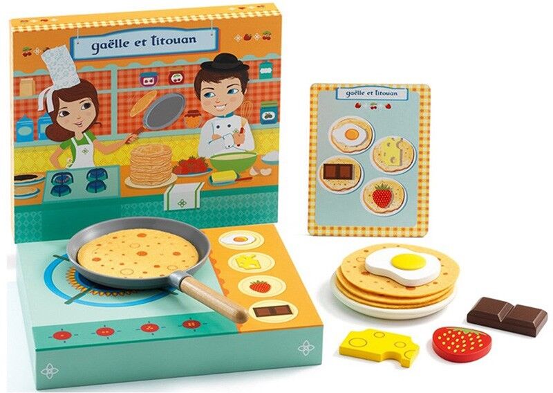 Gaëlle et Titouan atelier crêpe - Djeco