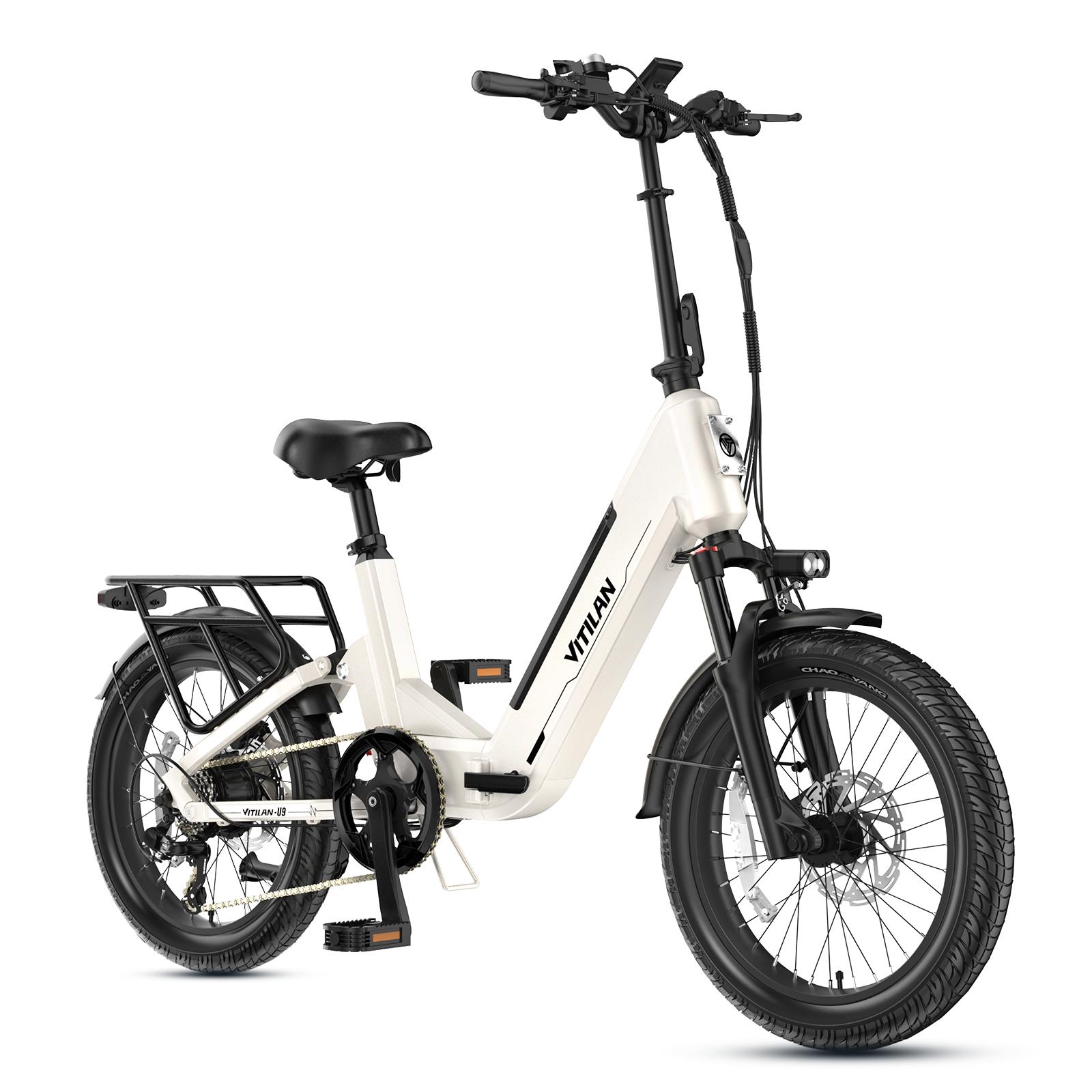 U9 Fatbike-Elektrofahrrad, 48V,hydraulische Gabel, IPX6, max. 150 kg, weiß
