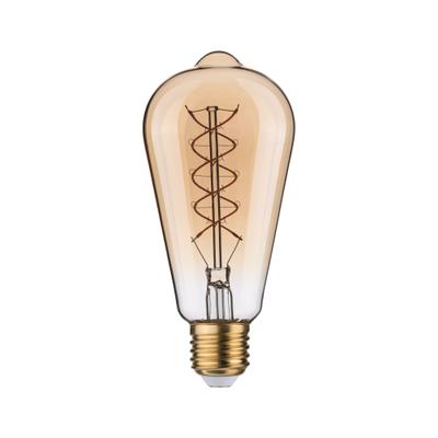 PAULMANN LED-Leuchtmittel "Rustic Shine ST64 300lm 4,2W 1800K S gold 230V", gold (goldfarben), L:14,3cm Ø:6,4cm, Leuchtmittel