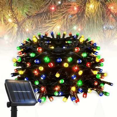 Inspire Curations Outdoors Solar LED Fairy String Lights With 8 Lighting Modes rgb 7m 50led