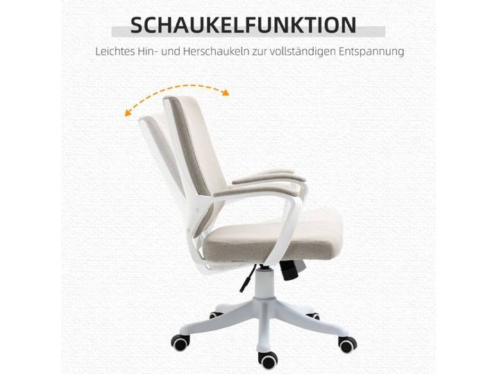 Feuille épaissie Chaise de bureau ergonomique hauteur de soutien lombaire réglable jusqu'à 120 kg beige
